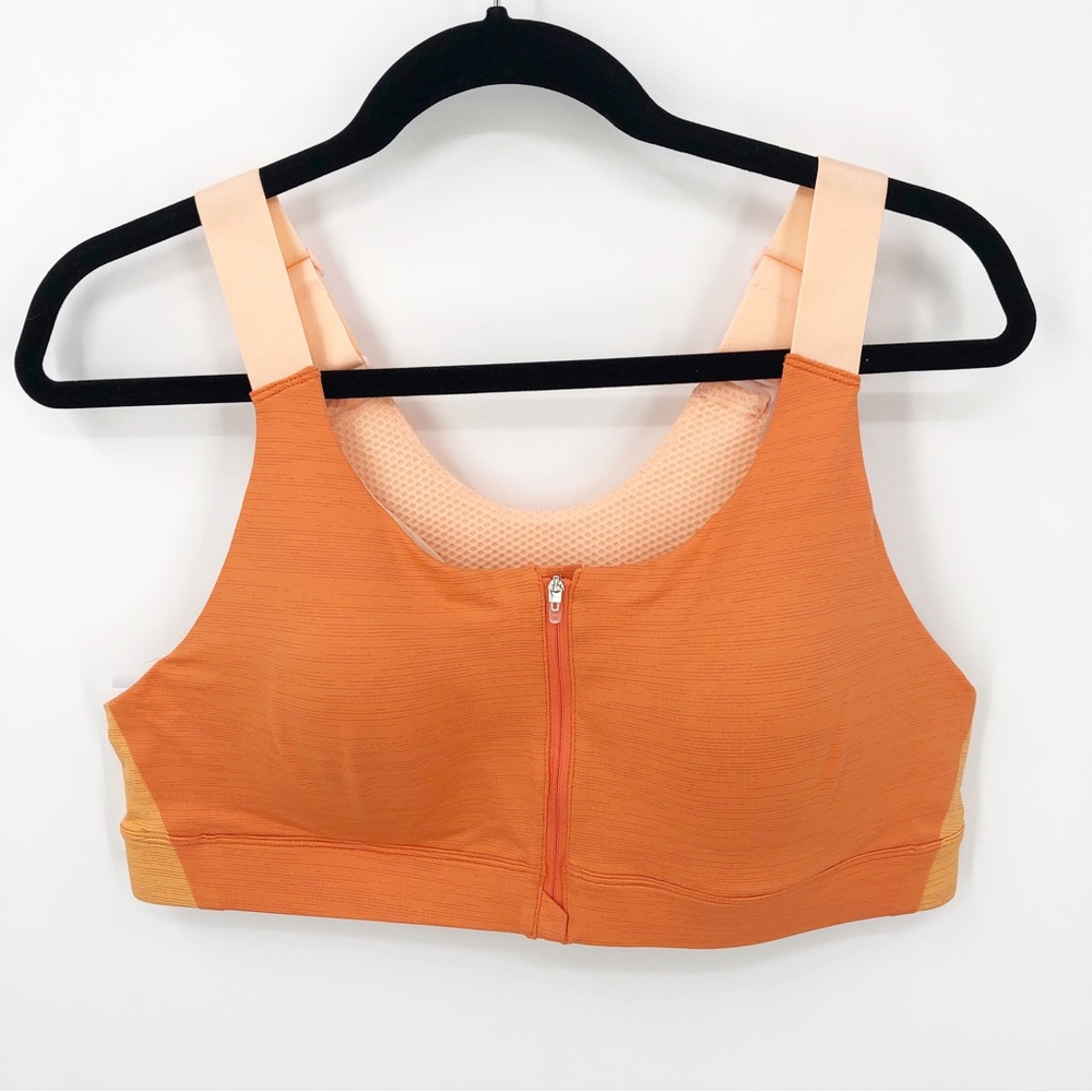 Outdoor Voices XL c/d Zip Front Bra Coral Rose